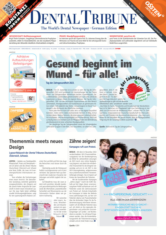 cover zu Dental Tribune Deutschland 06/2023